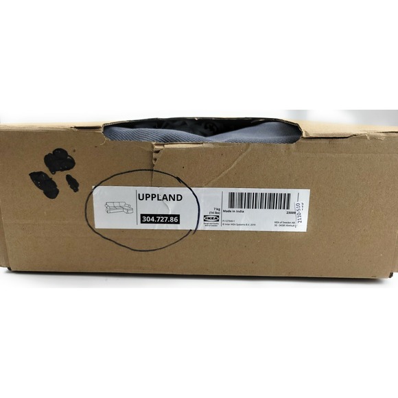 Ikea UPPLAND Cover for sofa and chaise (COVER ONLY) / Hallarp Gray 304.727.86
